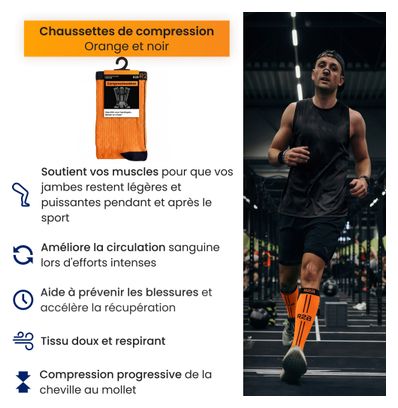 Bas de compression R2B Orange