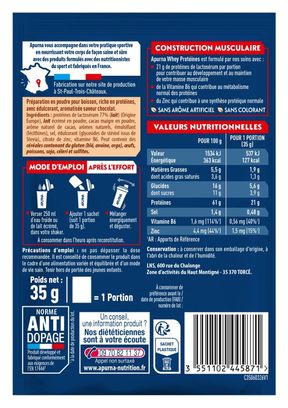 Bolsita de proteínas de suero Apurna con sabor a chocolate - 35 g