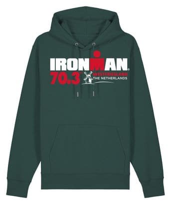 Sudadera con capucha verde Ironman 70.3 Westfriesland