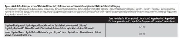 L-lysine (90 Caps) - Biotech Usa -  Autres Acides Aminés
