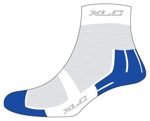 XLC Paire de Chaussettes COOLMAX CS-C02 Blanc Bleu