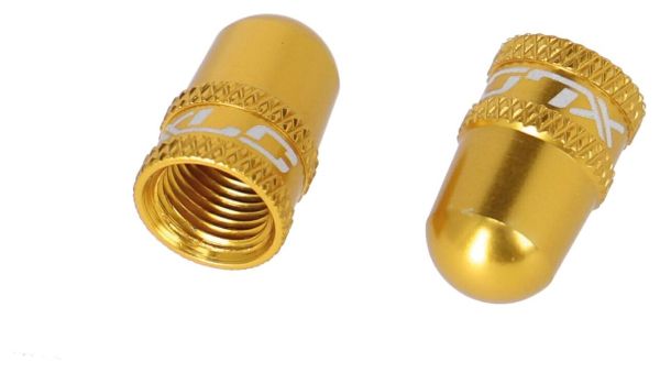 Paar XLC PU-X16 Schrader Valve Plugs Gold