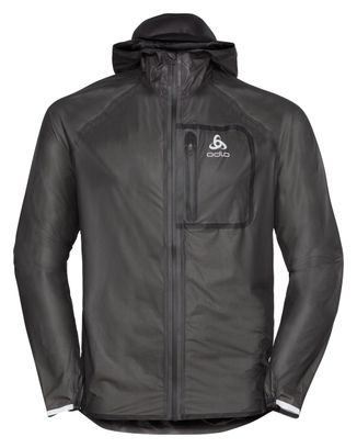 Chaqueta impermeable Odlo Zeroweight Dual Dry negra