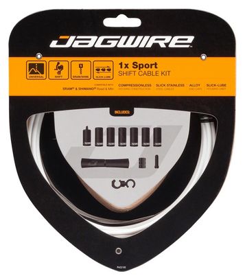 Kit Câble et Gaine Jagwire 1x Sport Shift Kit Blanc