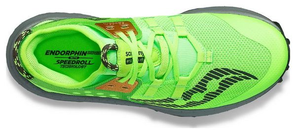 Scarpe da Trail Running Donna Saucony Endorphin Rift Verde Grigio