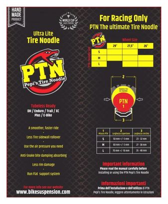 Pepi's Tire Noodle Puncture Prevention Foam 26'' (paire)