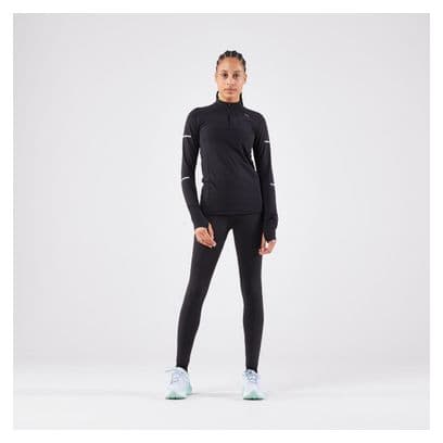 Maglia a maniche lunghe Kiprun Warm Light Donna Nero