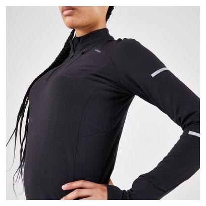 Maillot Manches Longues Femme Kiprun Warm Light Noir