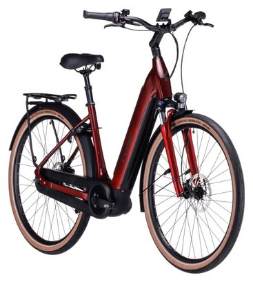 Cube Supreme Hybrid Pro 500 Bicicleta eléctrica urbana de fácil acceso Shimano Nexus 8S 500 Wh 700 mm Roja 2023