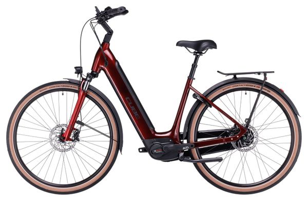 Cube Supreme Hybrid Pro 500 Bicicleta eléctrica urbana de fácil acceso Shimano Nexus 8S 500 Wh 700 mm Roja 2023