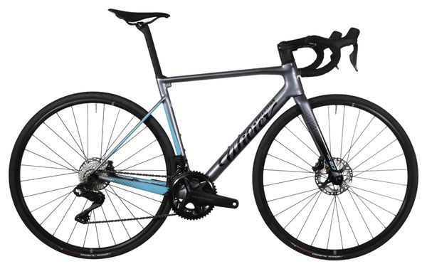 Wilier Triestina Wilier 0 SL Rennrad Miche RX26 Shimano Ultegra Di2 12S 700 mm Grau Hellblau 2024