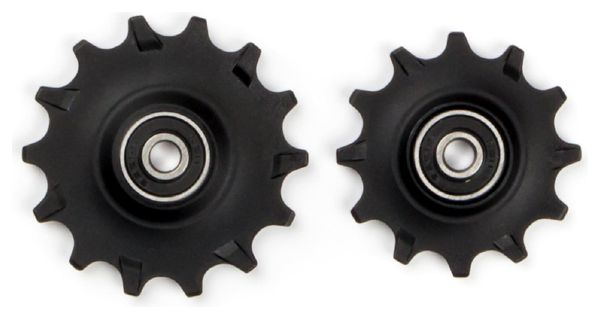 Elvedes Pair of Jockey Wheels 1 x 12t + 1 x 14t Narrow Wide Bearings 