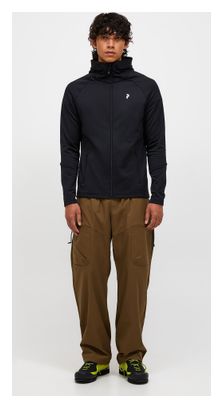 Peak Performance Rider Essentials - Giacca con cappuccio in pile nero da uomo