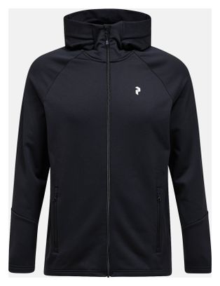 Peak Performance Rider Essentials - Giacca con cappuccio in pile nero da uomo
