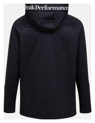 Peak Performance Rider Essentials - Giacca con cappuccio in pile nero da uomo