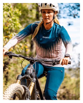 Maillot de manga larga Dharco Race Dusty Prism Blue/Pink de mujer