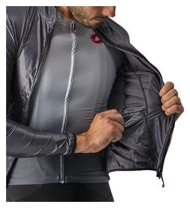 Castelli Aria Shell Windbreaker Jacke Dunkelgrau