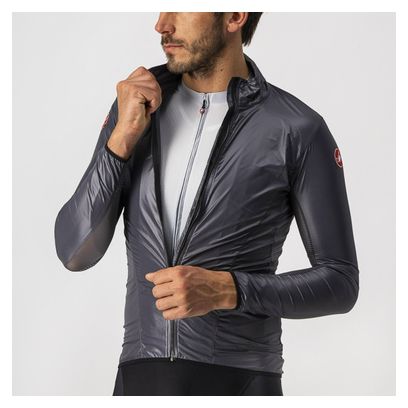 Castelli Aria Shell Windbreaker Jacke Dunkelgrau
