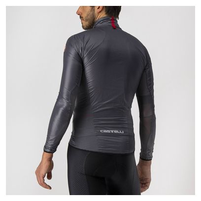 Castelli Aria Shell Windbreaker Jacke Dunkelgrau
