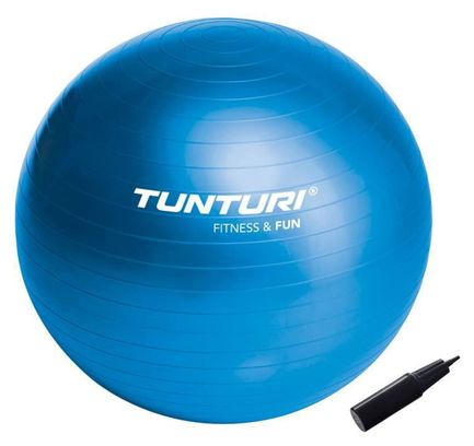 TUNTURI Gym ball ballon de gym 65cm bleu