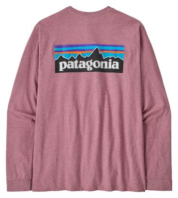 Patagonia P-6 Logo Responsibili-Tee Pink Long Sleeve T-Shirt