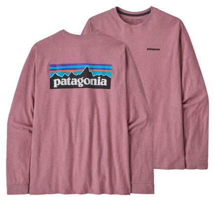 Patagonia P-6 Logo Responsibili-Tee Pink Long Sleeve T-Shirt
