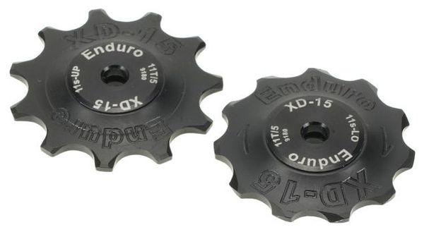 Rodillos Enduro Bearings de 11 dientes para desviador Shimano Dura-Ace de 11 velocidades, color negro