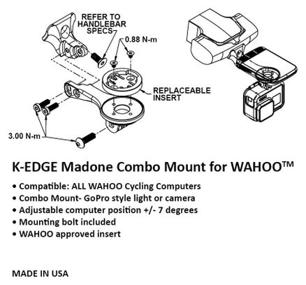 K-Edge Wahoo Trek Madone/Emonda Combo Mount Black