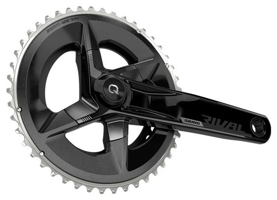 Sram Rival AXS DUB 48-35 Zähne 2x12V Quarq Powermeter Kurbelgarnitur (ohne Gehäuse) Schwarz