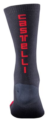 Castelli Bandito Wool 18 Calze Blu Navy/Rosso