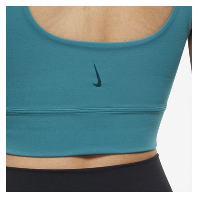 Débardeur Nike Yoga Luxe Crop Bleu Femme 