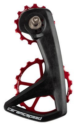 Chape de Dérailleur CeramicSpeed OSPW RS 5-Spoke 13/19T pour Dérailleur Shimano 105 Di2 (R7150) 12V Rouge