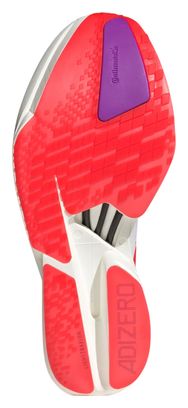 adidas Adizero Adios Pro 4 Laufschuhe für Herren, Weiß/Rot/Lila
