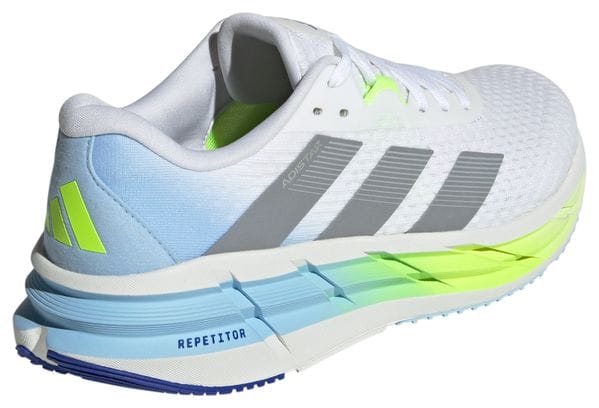 Adidas Adistar 3 Running Shoe White Blue Uomo