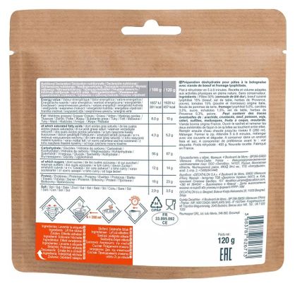 Forclaz Pasta Bolognese Dehydrated Meal