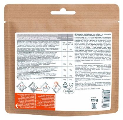 Forclaz Pasta Bolognese Dehydrierte Mahlzeit