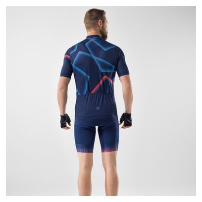 Cuissard cycliste Loeffler M Cuissard à Bretelles Volare Bleu Foncé-Orange Pour Homme-Bleu