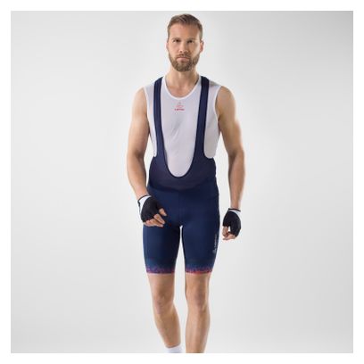 Cuissard cycliste Loeffler M Cuissard à Bretelles Volare Bleu Foncé-Orange Pour Homme-Bleu