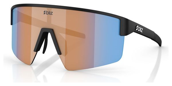 Bliz P004 Occhiali da sole unisex nero opaco/corallo arancione blu a specchio