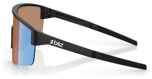 Bliz P004 Occhiali da sole unisex nero opaco/corallo arancione blu a specchio