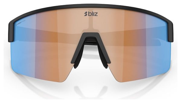 Bliz P004 Occhiali da sole unisex nero opaco/corallo arancione blu a specchio