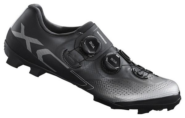 Pair of Shimano XC702 Large MTB Shoes Black / Silver