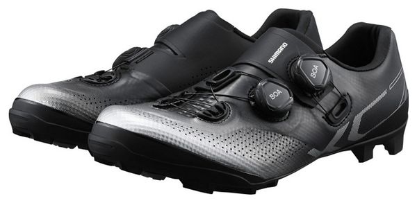 Paar Shimano XC702 Large MTB-Schuhe Schwarz / Silber