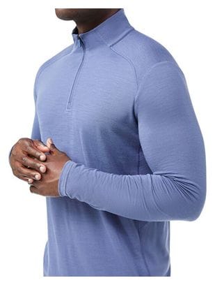 T-Shirt Technique Manches Longues Homme Smartwool Active 1/4 Zip Bleu