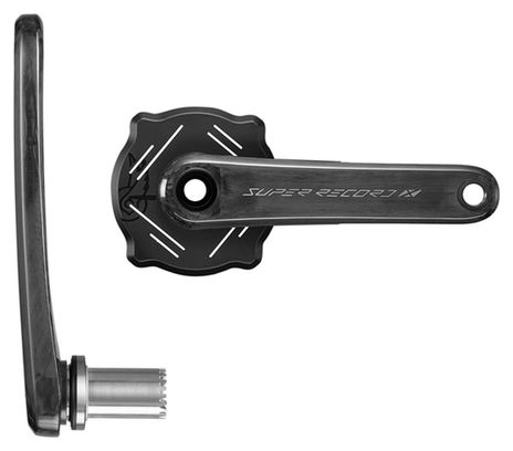 Paar Campagnolo Super Record X 1X13 Ultra Torque Kurbeln (ohne Kettenblatt) Schwarz