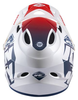 Casque Intégral Kenny Down Hill Graphic Blanc Rouge Bleu