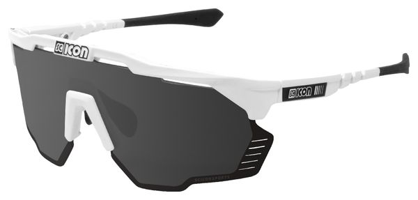 SCICON Aeroshade Kunken Brille Hochglanz Weiß / Spiegelgrau