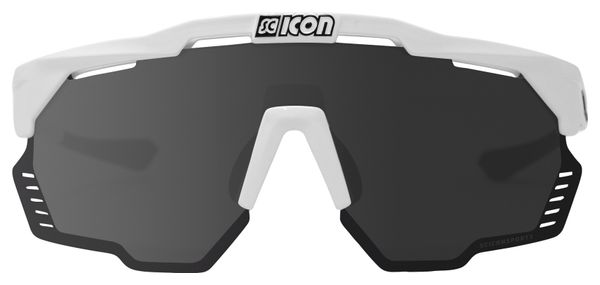 SCICON Aeroshade Kunken Brille Hochglanz Weiß / Spiegelgrau