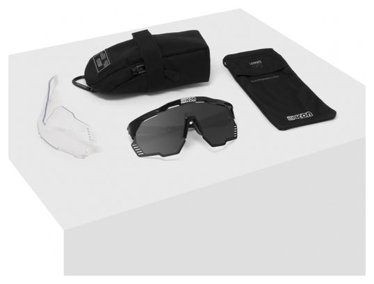 SCICON Aeroshade Kunken Brille Hochglanz Weiß / Spiegelgrau