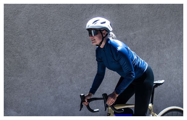 Maillot Manches Longues Velo Rogelli Core - Femme - Bleu foncé